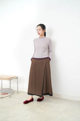 Dusty pink layers top in contrast color