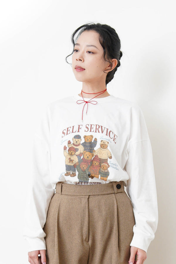 Winter bear tee top