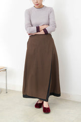 Dusty pink layers top in contrast color