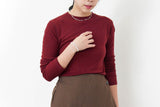 Wine soft cotton top