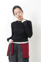 Black layers top in contrast color