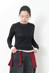 Black layers top in contrast color