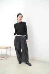 Black layers top in contrast color
