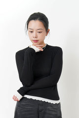 Black layers top in contrast color