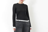 Black layers top in contrast color