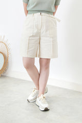 Ivory outlined shorts w/ belt