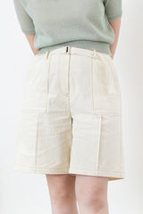 Ivory outlined shorts w/ belt