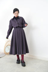 Navy turtle neck inner w/ contrast layering