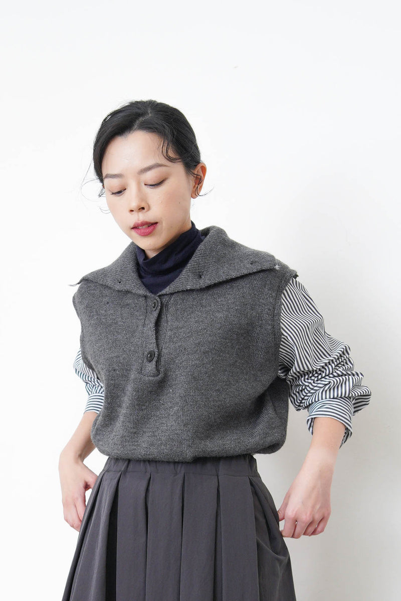 Grey top with stripes shirt
