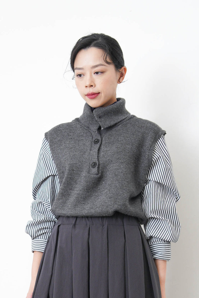 Grey top with stripes shirt