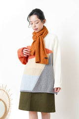 Orange palette sweater in loose cut