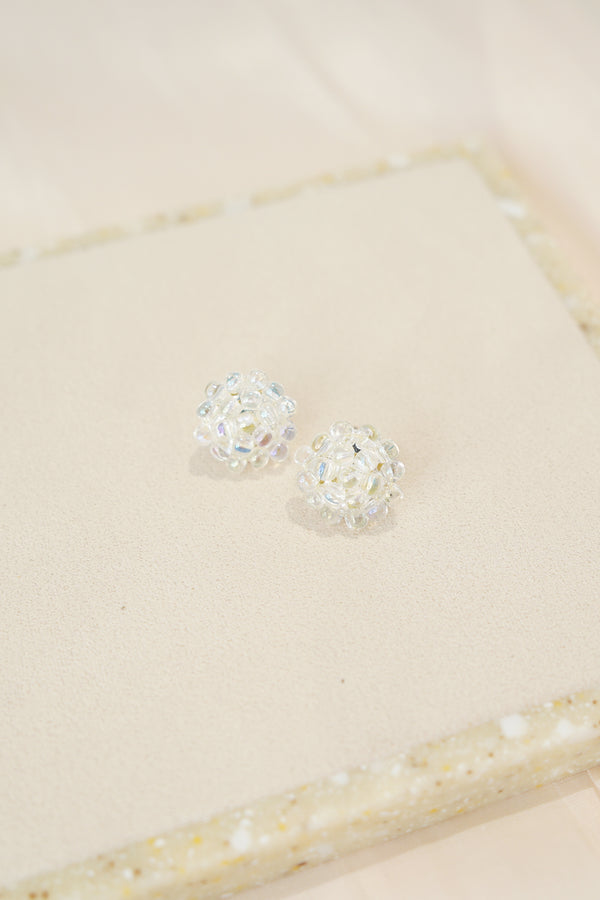 Aurora beads Round Earrings