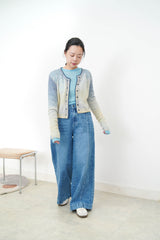 Sky blue soft cotton top