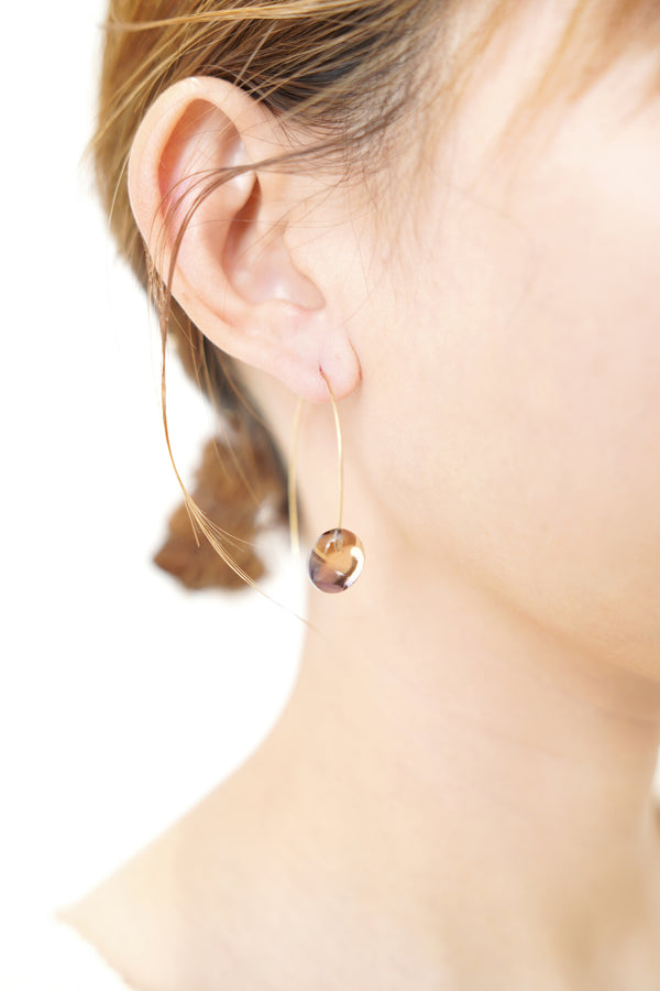 Glass hook earrings