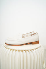 Ivory loafer shoes