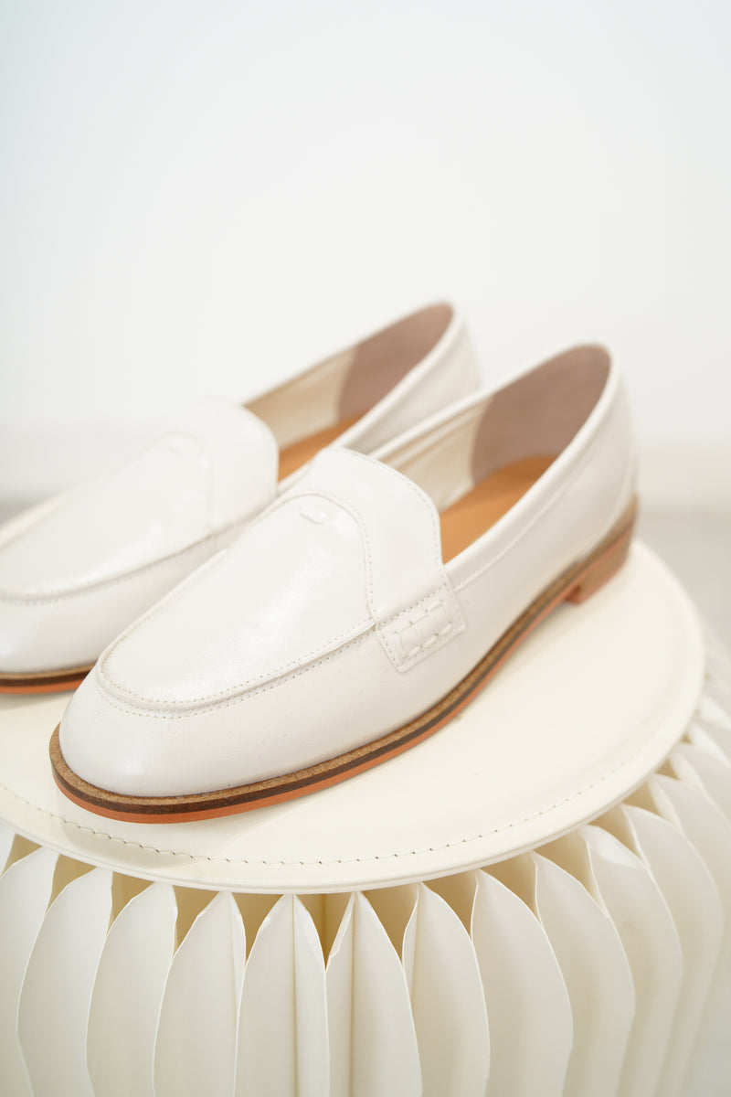 Ivory loafer shoes