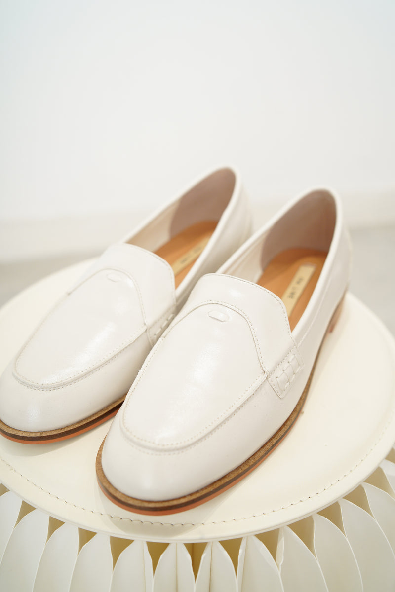 Ivory loafer shoes