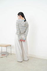 Stripy terry cloth hoodies jacket