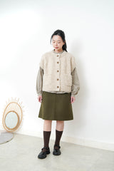 Oatmeal soft knit vest