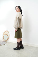 Oatmeal soft knit vest