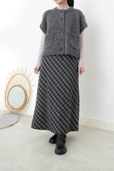 Dark grey soft knit vest