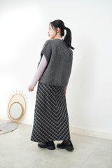 Dark grey soft knit vest