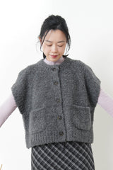 Dark grey soft knit vest