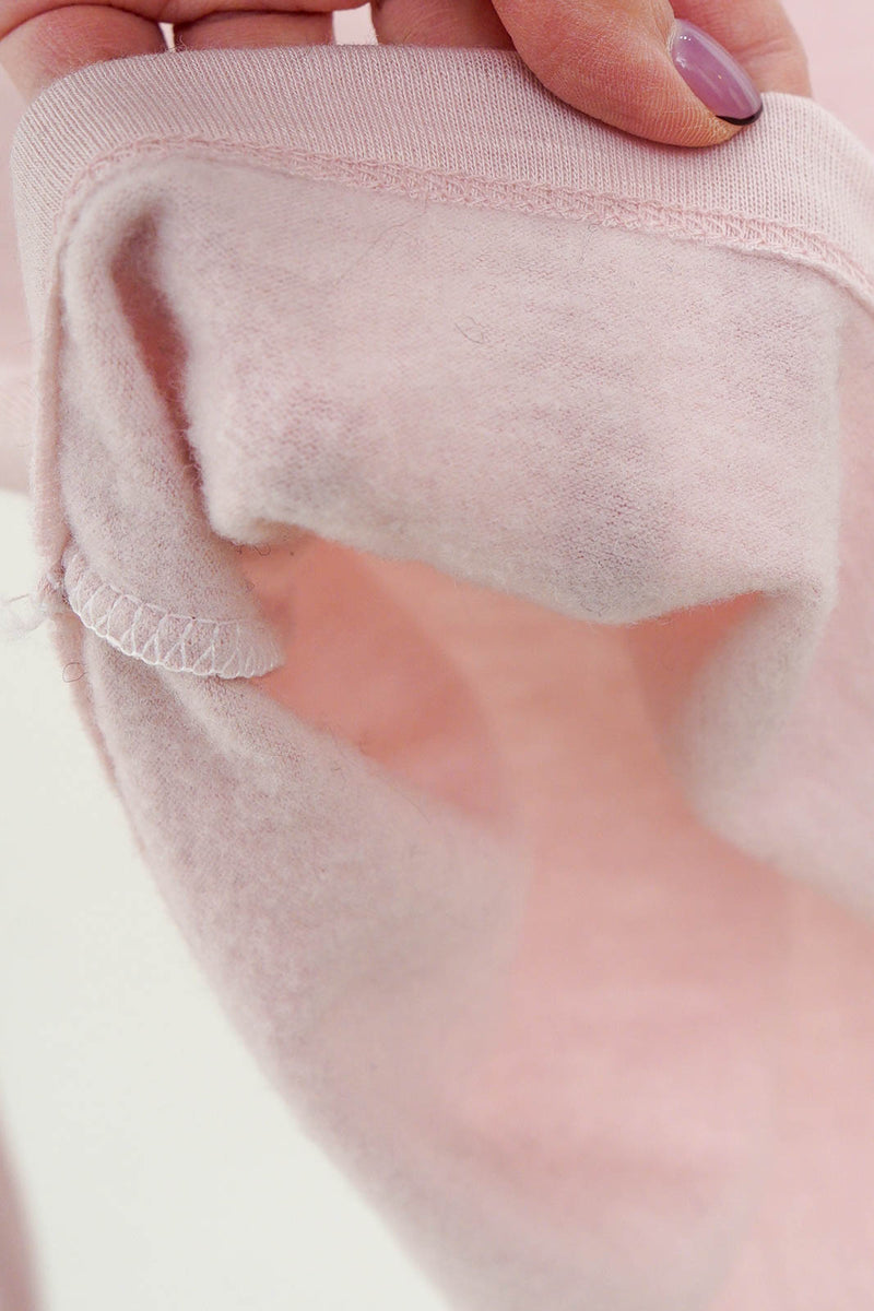 Tee top with inner fleece