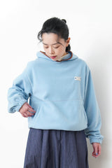 Baby blue fleece hoodies  w/ contrast line