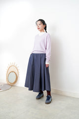 Lavender cashmere v neck sweater