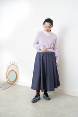 Lavender cashmere v neck sweater