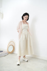 Beige layer tube dress in a cut bottom