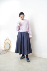 Lavender cashmere v neck sweater