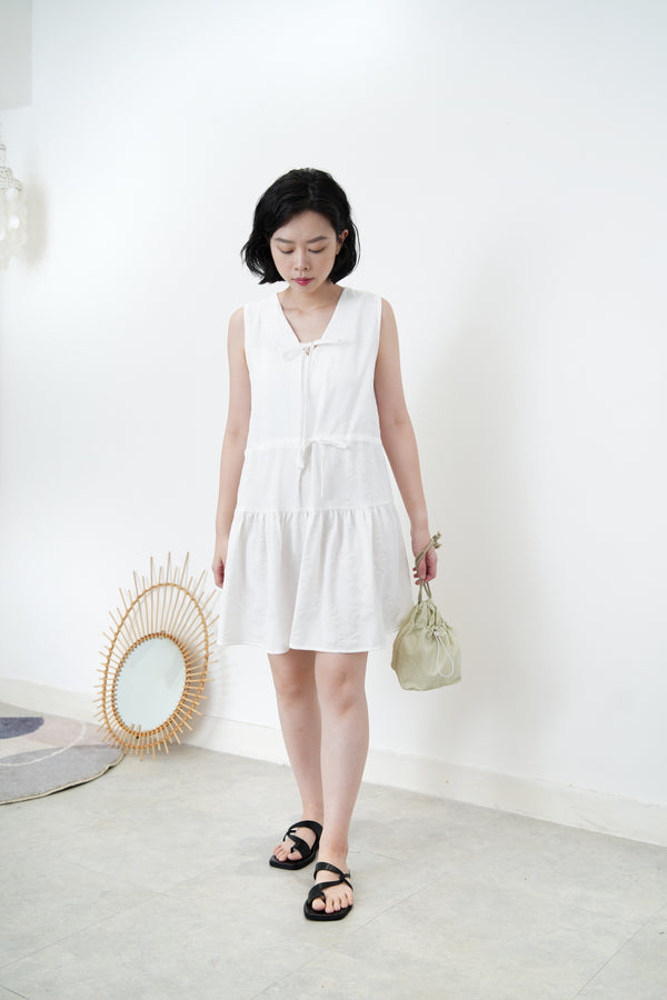 Summer holiday dress in floral texture
