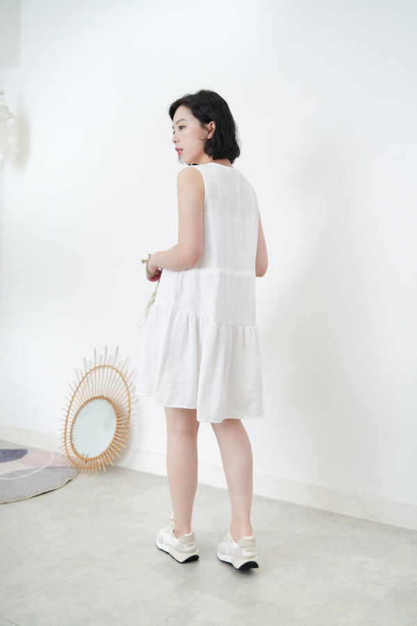 Summer holiday dress in floral texture