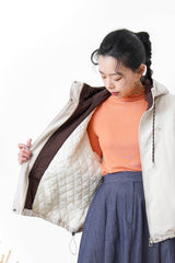Off white windbreaker jacket w/ inner quilted