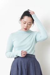 Teal soft funnel neck inner