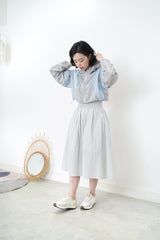 Pastel skirt w/ detail elastic waist