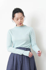 Teal soft funnel neck inner