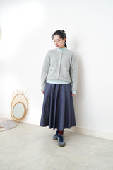 Grey 90% merino wool cardigan