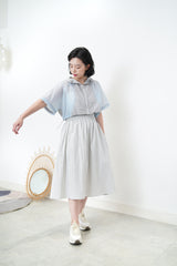 Pastel skirt w/ detail elastic waist