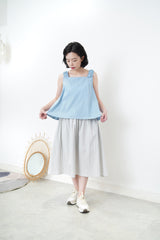 Pastel skirt w/ detail elastic waist