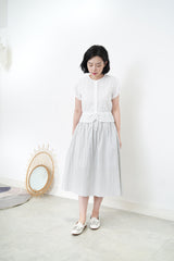 Pastel skirt w/ detail elastic waist