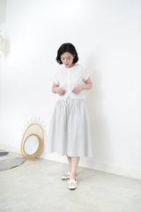 Pastel skirt w/ detail elastic waist