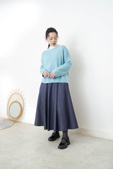 Sky blue boat neck soft sweater