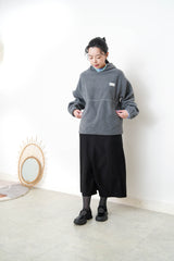 Grey fleece hoodies  w/ contrast line