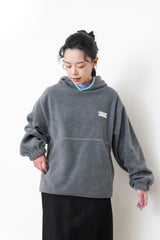 Grey fleece hoodies  w/ contrast line