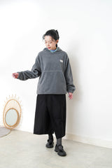 Grey fleece hoodies  w/ contrast line