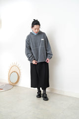 Grey fleece hoodies  w/ contrast line