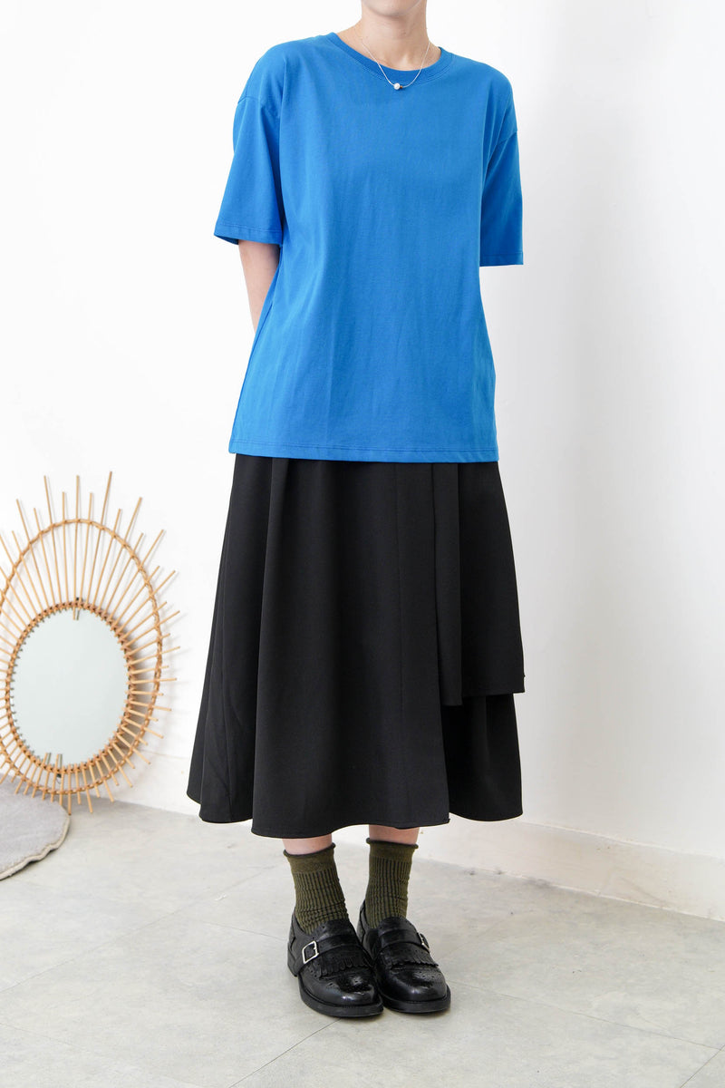 Grey pullover in asymmetrical 3D cut